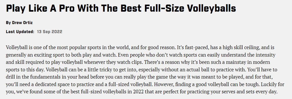 low-quality volleyball article