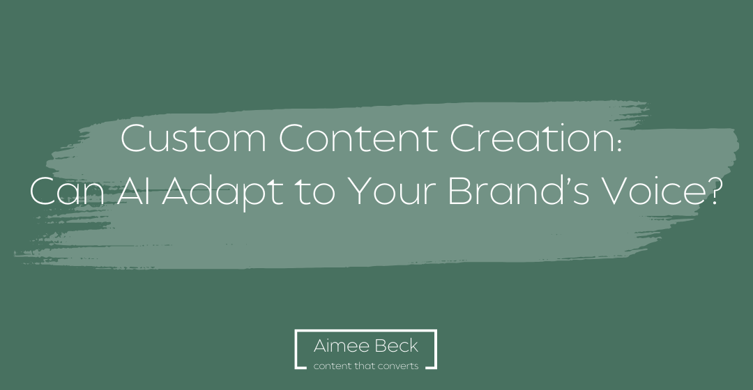 Blog: Custom Content Creation